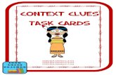 Context Clues Task Cards · Context Clues Organizer Instructions for Making the Organizer 1) Print the organizer on colored paper. 2) Have students trim around the four sides of the