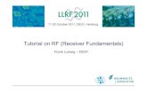 Tutorial on RF (Receiver Fundamentals)bib-pubdb1.desy.de/record/94568/files/LLRF11... · Tutorial on RF (Receiver Fundamentals) FIL LLRF2011, 18.10.11 4 Frank Ludwig, DESY Introduction