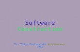 Software Construction - Vadim Zaytsev · Sw Construction *creation of working software *coding *verification *unit testing *integration testing *debugging. SC Fundamentals *minimising