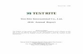 Test Rite International Co., Ltd. 2016 Annual Report 2016 ANNU… · This English version annual report is a summary translation of the Chinese version and is not an official document