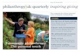 Issue 45: Autumn 2011 inspiring giving newsletter ... · philanthropy uk:newsletter inspiring giving Issue 45: Autumn 2011 INSIDE: For the love of Jack and Ada Trevor Beattie sets