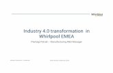 Whirlpool EMEA Industry 4.0 Athens public€¦ · Whirlpool Corporation -Confidential Smart Factory Conference 2019 Industry 4.0 transformation in Whirlpool EMEA Pierluigi Petrali
