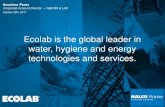 Ancelmo Perez - InterPartner...Ecolab is the global leader in water, hygiene and energy technologies and services. Ancelmo Perez Corporate Account Director –F&B MX & LACOctober 25th,