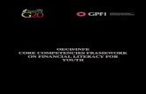 OECD/INFE CORE COMPETENCIES FRAMEWORK ON FINANCIAL LITERACY … · 2015. 11. 17. · literacy outcomes for 15 to 18 year olds that are recognised as being internationally important.