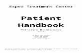 Welcome to Esper Treatment Centerespertreatmentcenter.com/.../Patient-Handbook-9-17-14.docx · Web view2014/09/17  · Esper Treatment Center Patient Handbook Methadone Maintenance