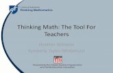 Thinking Math: The Tool For Teachers - FADSS Math The To… · Walk-throughs Distinguished Effective Rigor Coherence Engaging students Pre-observation conference Classroom environment