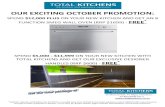 OUR EXCITING OCTOBER PROMOTION - Total Kitchens · our exciting october promotion: spend $12,000 plus on your new kitchen and get an 8 function smeg wall oven (rrp $1699) - free *