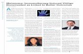 Melanoma: Immunotherapy-Induced Vitiligo Documented as …nursing.ceconnection.com/ovidfiles/00130989-201505250... · vitiligo development data across stud-ies, with outcome definitions