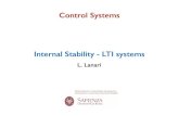 2016 Lec06 Stability Linear - uniroma1.itlanari/ControlSystems/CS - Lectures 2016/201… · Lanari: CS - Internal stability 3 deﬁnitions (LTI systems) (AS) - A system S is said