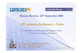PV systems in Greece -Crete - SIEA · PV systems in Greece -Crete Z. Gkouskos, Environmental Engineer Msc; T. Tsoutsos, Assistant Professor Renewable & Sustainable Energy Systems