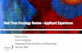 Real Time Oncology Review -Applicant Experience · Ketan Durve Annie Varghese Integrated Data Analytics and Reporting Janssen R&D Real Time Oncology Review -Applicant Experience.