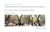 Pharmaceuticals and Life Sciences Advisory Establishing a ... · Defining Social Media Participation Establishing the Foundation of the Organization’s Social Media Guidance What
