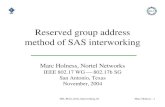 Reserved group address method of SAS interworking · MH_RGA_SAS_interworking_01 Marc Holness - 1 Reserved group address method of SAS interworking Marc Holness, Nortel Networks IEEE