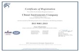 Certificate of Registration Climet Instruments Companyclimet.com/iso/2019/C0262283-IS3_ISO_9001_cert.pdf · ISO 9001:2015 Scope of Registration: Design, manufacture, and service of