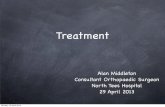 Treatment - orthnorth.org.uk€¦ · Treatment Alan Middleton Consultant Orthopaedic Surgeon North Tees Hospital 29 April 2013 Monday, 29 April 2013. Non Surgical Analgesia NSAIDs