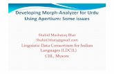 Developing Morph-Analyzer for Urdu Using Apertium: Some issues · Lexical Transfer module, Morphological generator, Post generator and Reformatter. It was decided that LT Toolbox