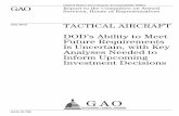 July 2010 TACTICAL AIRCRAFT · DOD’s current combined tactical aircraft requirement is around 3,240 aircraft. The requirement includes a mix of various types of Air Force, Navy,