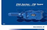 19792 e.PM Series - PB Type · Hardened and profile ground helical and spiral bevel gears for quiet running and high efficiency. Speed Reducer and motorised unit types. Accepts standard
