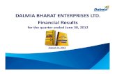 DALMIA BHARAT ENTERPRISES LTD. Financial Meet/222633_ ¢  May 18, 2012 DALMIA BHARAT ENTERPRISES