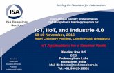 International Society of Automation ISA Bangalore’s training …isabangalore.org.in/wp-content/uploads/isab... · 2016. 11. 28. · Standards Certification Education & Training