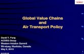 Global Value Chains and Air Transport Policy · Pigs Can Fly • 1 Airbus A340 flight /day everyday from Winnipeg International Airport • 73 million pigs per year for slaughter