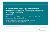 Ontario Drug Benefit Formulary/Comparative Drug Index · 2018. 3. 23. · Ministry of Health and Long-Term Care. Ontario Drug Benefit Formulary/Comparative Drug Index . Edition 43