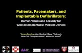 Patients, Pacemakers, and Implantable Defibrillators · Patients, Pacemakers, and Implantable Defibrillators: Human Values and Security for Wireless Implantable Medical Devices Tamara