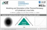 Modeling and Simulation of the Thermal Runaway of Cylindrical Li-Ion … · 2016. 10. 14. · Modeling and Simulation of the Thermal Runaway of Cylindrical Li-Ion Cells Summary and