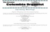 The Greater Columbia Organist · Saturday, March 10, 2012 10:00 a.m. The Church of the Good Shepherd (Episcopal) 1512 Blanding Street Columbia SC 29201 Christian Lane Organ Recital