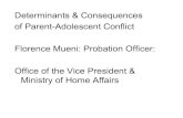 Determinants & Consequences of Parent-Adolescent Conflict ... Mueni.pdf · They blame the adolescent & take sides with the parent 35 23.3 Theyyp blame the parent & take sides with