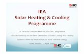 IEA Solar Heating & Cooling Programme...2015 2016 2017 2018 2019 2020 Task 51: Solar Energy and Urban Planning (Sweden) Task 52: Solar Thermal & Energy Economics in Urban Environments