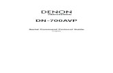 DN-700AVP Serial Command Protocol Guide… · FR ∗∗ CVFR  ∗∗: 40 to 60 by ASCII 40 (-10 dB), 50 (0 dB), 60 (10 dB) Center ch Up C UP CVC UP Down C DOWN