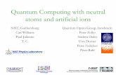 Quantum Computing with neutral atoms and artificial ionsinsti.physics.sunysb.edu/ITP/conf/simons-qcomputation/... · 2003. 5. 30. · atoms and artificial ions NIST, Gaithersburg: