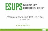 Information Sharing Best Practices - WordPress.com · 2/3/2018  · Information Sharing Best Practices By Florent Chane. PACIFIC LOGISTICS CLUSTER-Prepositioned project Information