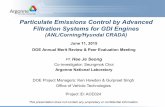 Particulate Emissions Control by Advanced Filtration Systems for … · 2015. 6. 22. · Particulate Emissions Control by Advanced Filtration Systems for GDI Engines (ANL/Corning/Hyundai