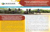 When adaptation barriers and enablers intersect...the success of potential adaptation mechanisms like the seed regulation, the ASSAR Mali team found the following key barriers and