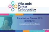 Coronavirus Disease 2019 (COVID-19)Jing and Tenen, Daniel G. and Chai, Li and Mucci, Lorelei Ann and Santillana, Mauricio and Cai, Hong-Bing, Patients with Cancer Appear More Vulnerable