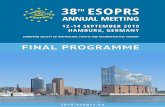 FINAL PROGRAMME - ESOPRS · 08:30 – 09:30 oraL poStEr SESSioNS (2 minutes presentations) Poster Cabinets 3rd Floor LaCRiMaL – Moderator: C. Miller, I. Ntountas Poster Cabinet