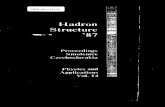 Hadron Structure - Vrije Universiteit Amsterdamscharnh/INISmf13113.pdf · of the Hadron Structure '87 conference whirh was held in Smolenice Castle near Bratislava on November 16-20,