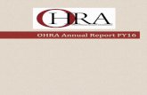 OHRA Annual Report FY16 - Harvard University · Grace Bullock, BA, CIP Jada Dixon, MJ, MPH, CIP IRB Review Specialist FY16 HIGHLIGHTS IRB Operations further streamlined review such