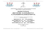 BRITISH INTER COUNTY CHAMPIONSHIPS - Darts · 12.07 outer garments 12 12.08 general criteria 12 12.09 county uniform 12 12.10 dress code - officials 12 13.00 playing formats 13.01