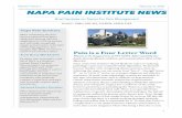 NAPA PAIN INSTITUTE NEWS - Neurovationneurovations.com/wp-content/uploads/2020/02/NPI-News-Volume-1.pdfalmost all low back pain can be reasonably well deﬁned. When the term “low