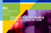 Getting Your Speaking Proposal Accepted for 2015...•Incomplete submission • Sales pitch • Presentation is too basic • Multiple submissions on the same topic • Be unique!