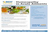 BEST Homeopathy CENTER in Acute Ailments · 2020. 8. 12. · 4. Understand the pros and cons of homeopathy in acute conditions 5. Information for seeking out further education in
