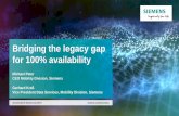 Bridging the legacy gap for 100% availability€¦ · Presentation Michael Peter and Gerhard Kreß: Bridging the legacy gap for 100% availability Author: Siemens AG Subject: Michael