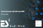 Cloud Services with ES2 and AWS€¦ · Slide 2 Agenda Welcome Drinks - 16:00 Canapes -16:30 Cloud Services Presentation - 17:00 ES2 Introduction AWS Overview ES2 Offerings