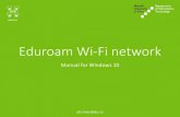 Eduroam Wi-Fi network...‘eduroam’ wireless network” in the Technology section. If you don’t have any valid certificates, generate a new one. User certificate is valid for 6