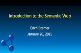 Introduction to the Semantic Web to the Semantic Web… · Introduction to the Semantic Web Erich Bremer January 20, 2015. W3C. World Wide Web Consortium. 395 Members as of today