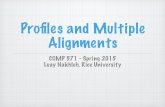 Proﬁles and Multiple Alignments - Rice Universitynakhleh/COMP571/Slides...Thus, identifying that a sequence belongs to a family tells about its function. Proﬁles ... useful for