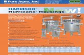 HARMSCO Hurricane Housings - Reverse OsmosisReverse Osmosis Water Treatment Systems salespureaua.com 1(71) 3-1 (8) 30-7501 Get a uote High performance Hurricane® cartridge filter